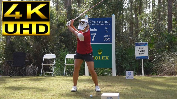 Lydia Ko（リディア・コ） FACE-ON FAIRWARY WOOD 2015 LPGA CME Group Tour Championship SLOW MOTION 4K UHD