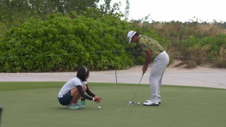 Hideki Matsuyama pre-round warm-up routine