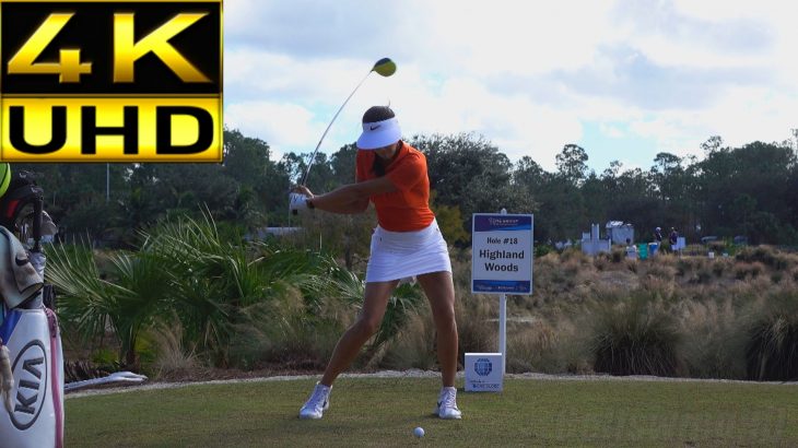 Michelle Wie（ミシェル・ウィー） 4K UHD – FACE ON SLOW MOTION & REGULAR DRIVER GOLF SWING