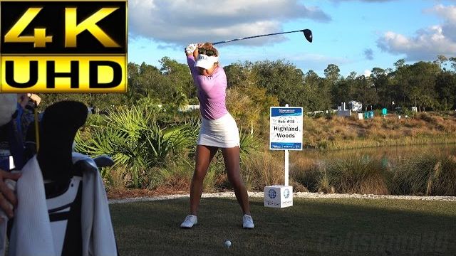 Alison Lee（アリソン・リー） 4K UHD – SLOW MOTION & REGULAR FACE ON DRIVER GOLF SWING