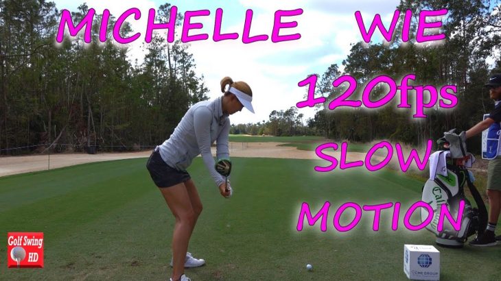 Michelle Wie（ミシェル・ウィー） 2017 CME DTL FAIRWAY WOOD SLOW MOTION GOLF SWING 120fps