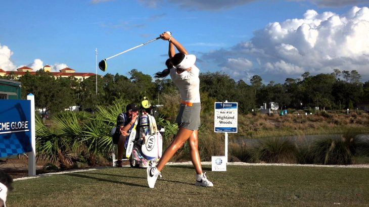 Michelle Wie（ミシェル・ウィー）＜ドライバー・正面＞120fps スーパースロー映像｜2016 LPGA CME Tour Championship