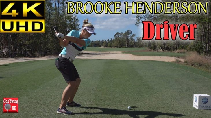 Brooke Henderson（ブルック・ヘンダーソン） フェアウェイウッドのティーショット｜後方アングル・スロー再生あり｜高画質