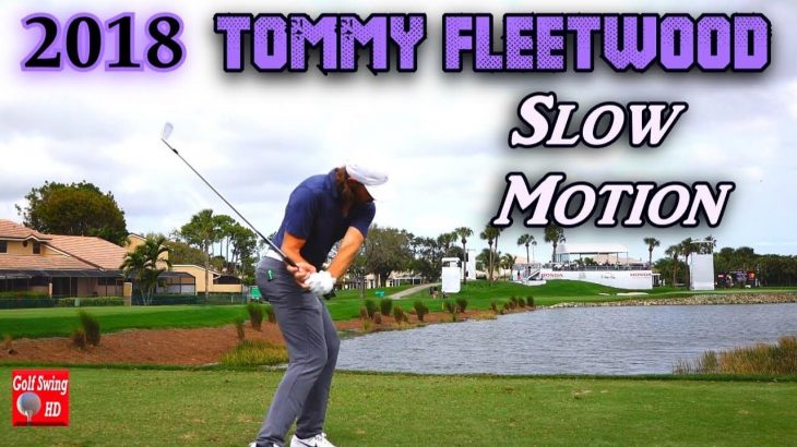 Tommy Fleetwood（トミー・フリートウッド） アイアンのスリークォーターショット｜後方アングル・スロー再生あり｜高画質