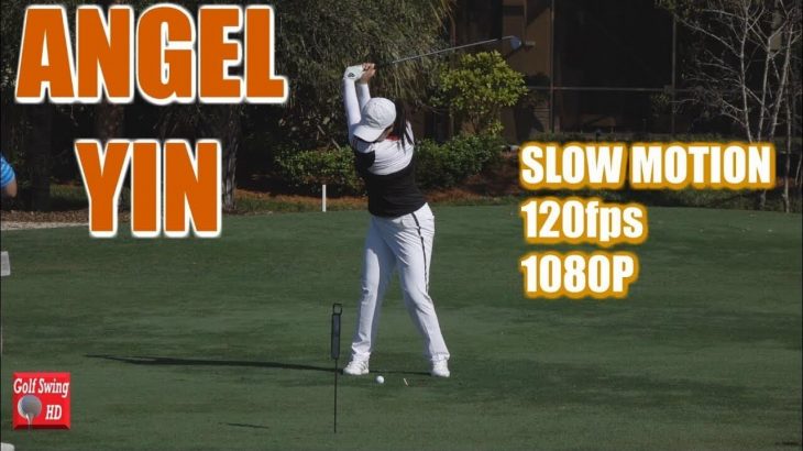 Angel Yin エンジェル イン フェアウェイからのアイアンショット 正面アングル スロー再生あり 高画質 ゴルフの動画