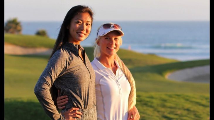 金髪アスリート系美女ゴルファーの Alisa とゴルフ友達の Isabelle のラウンド動画｜Monarch Beach Golf Links