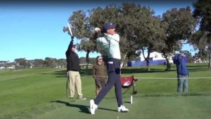 Cameron Champ（キャメロン・チャンプ）選手のドライバーショット｜正面アングル｜連続再生・スロー再生｜2019 Farmers Insurance Open