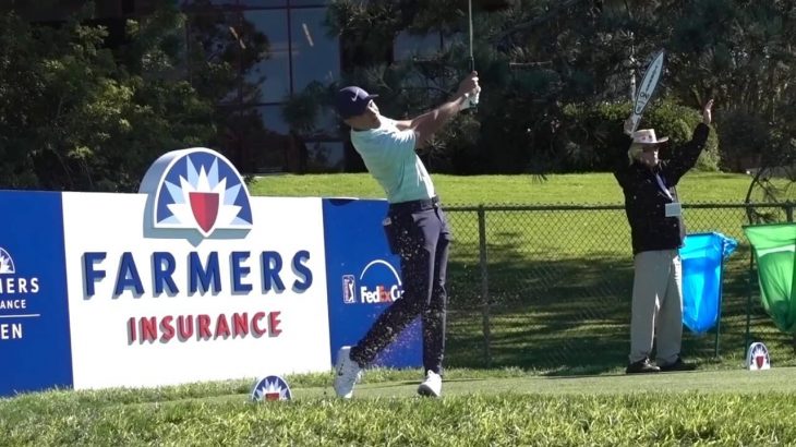 Cameron Champ（キャメロン・チャンプ）選手のアイアンショット｜正面アングル・連続再生｜2019 Farmers Insurance Open