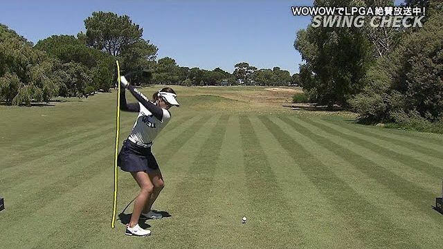 森口祐子プロ解説 スイングチェック 原英莉花 ドライバー Ispsハンダ オーストラリア女子オープン 第2日 ゴルフの動画
