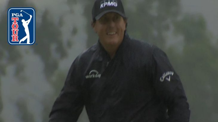 ショートゲームの達人=フィル・ミケルソン選手の神バンカーショット｜Phil Mickelson opens with a bunker hole-out at Genesis Open 2019