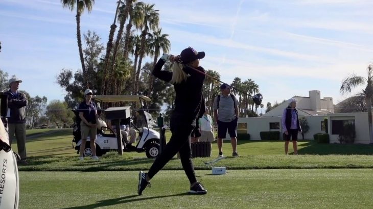 Danielle Kang（ダニエル・カング）選手のドライバーショット｜正面アングル｜連続再生・スロー再生｜2019 ANA Inspiration