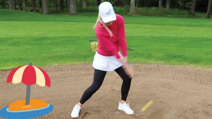 40ヤードのバンカーショットの打ち方｜LONG BUNKER SHOTS PLUS PUTTING TIPS｜Paige Spiranac（ペイジ・スピラナック）