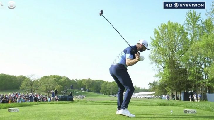 Dustin Johnson（ダスティン・ジョンソン）のドライバーショット｜正面・後方・背面アングル｜2019 PGA Championship（全米プロゴルフ選手権）