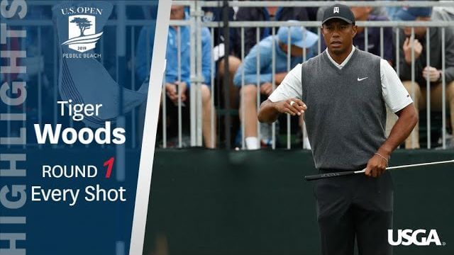 Tiger Woods（タイガー・ウッズ） Every Shot｜Round 1｜2019 U.S. Open Championship at Pebble Beach