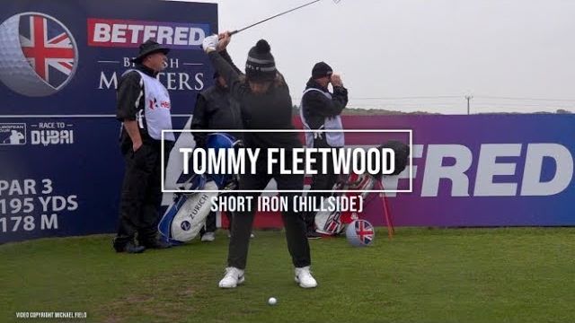 Tommy Fleetwood（トミー・フリートウッド）選手のショートアイアン｜正面アングル｜連続再生・スロー再生｜Betfred British Masters 2019