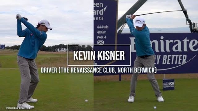 Kevin Kisner（ケビン・キスナー）選手のドライバーショット｜正面・後方アングル｜連続再生・スロー再生｜ASI Scottish Open 2019