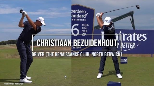 Christiaan Bezuidenhout（クリスティアン・ベサイディンオート） 選手のドライバーショット｜正面・後方アングル｜連続再生・スロー再生｜ASI Scottish Open 2019