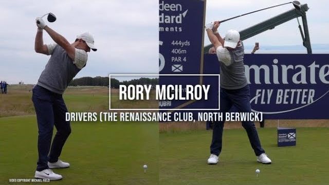 Rory McIlroy（ローリー・マキロイ）選手のドライバーショット｜正面・後方アングル｜連続再生・スロー再生｜ASI Scottish Open 2019