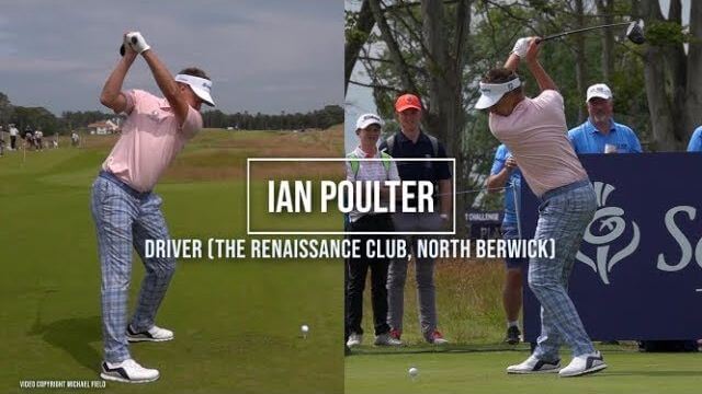 Ian Poulter（イアン・ポールター）選手のドライバーショット｜後方・斜め前方アングル｜連続再生・スロー再生｜ASI Scottish Open 2019