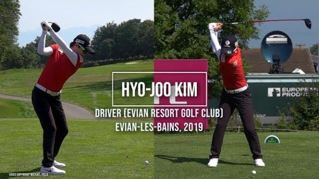 Hyo Joo Kim（キム・ヒョージュ）選手のドライバーショット｜正面・後方アングル｜連続再生・スロー再生｜Evian Championship 2019