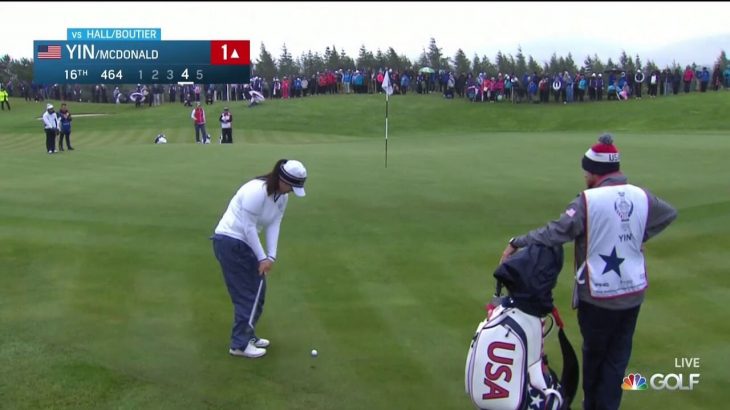 Georgia Hall（ジョージア・ホール） and Celine Boutier（セリーヌ・ブーティエール） win Day Two Four-ball Match｜2019 Solheim Cup