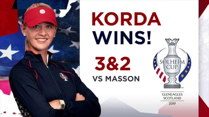 Jessica Korda（ジェシカ・コルダ） vs Caroline Masson（キャロライン・マッソン） Sunday Singles Match｜2019 Solheim Cup