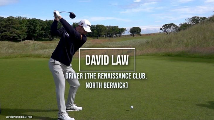 David Law（デイビッド・ロー）選手のドライバーショット｜後方アングル｜連続再生・スロー再生｜ASI Scottish Open 2019