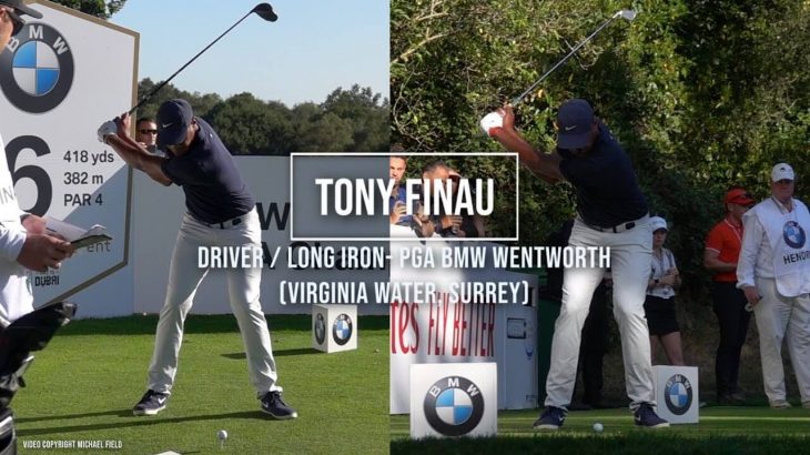 Tony Finau（トニー・フィナウ）選手のスイング｜ドライバー・ロングアイアン｜正面アングル｜連続再生・スロー再生｜BMW PGA Championship 2019