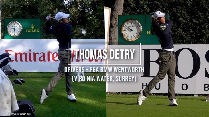 Thomas Detry（トーマス・デトリー）選手のスイング｜ドライバーショット｜正面アングル｜連続再生・スロー再生｜BMW PGA Championship 2019