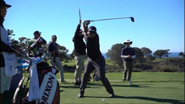 Hideki Matsuyama（松山英樹）選手のドライバーショット｜正面アングル｜連続再生・スロー再生｜2019 Farmers Insurance Open