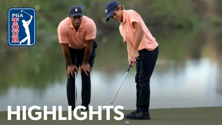 Tiger Woods（タイガー・ウッズ） & Charlie Woods（チャーリー・ウッズ） Highlights｜Round 1｜PNC Championship pro-am 2021