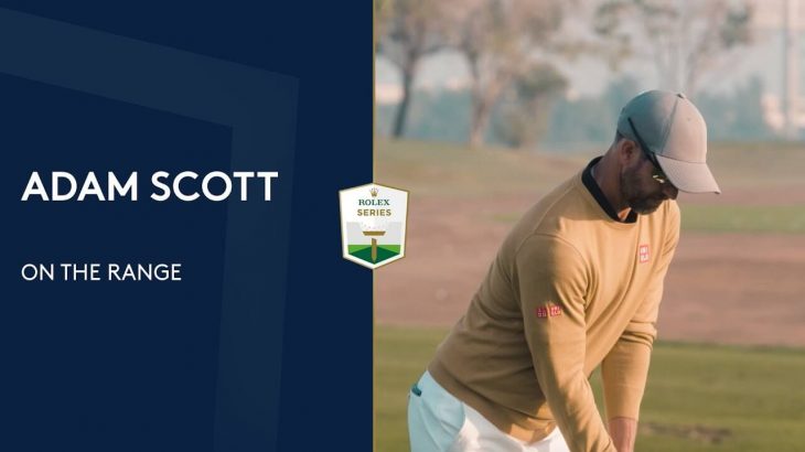 Adam Scott（アダム・スコット） full warm up on the range｜Slync.Io Dubai Desert Classic 2022